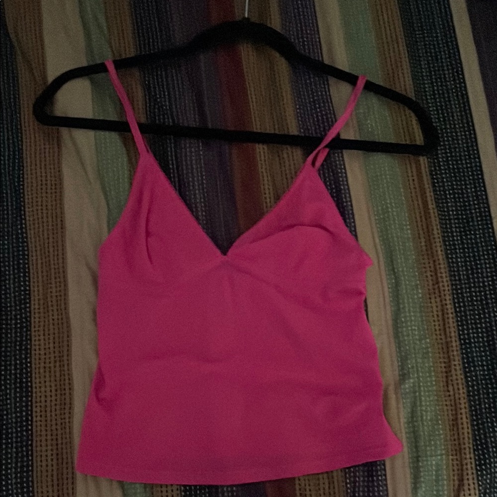 Pink Spaghetti Strap Top